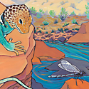 Collared lizard at Grand Canyon National Park_copyrighted nature illustration_JMTurley