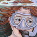 snorkeling girl_copyrighted nature illustration_JMTurley